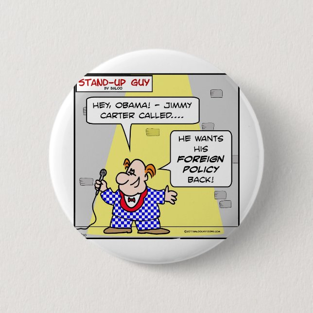 Badge Rond 5 Cm obama Jimmy Carter a appelé le dos de politique (Devant)