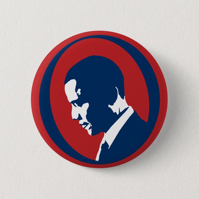Badge Rond 5 Cm Obama : Le grand bouton d'O (Devant)