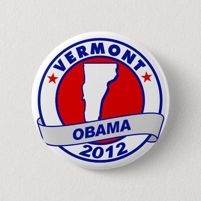 Badge Rond 5 Cm Obama - le Vermont (Devant)