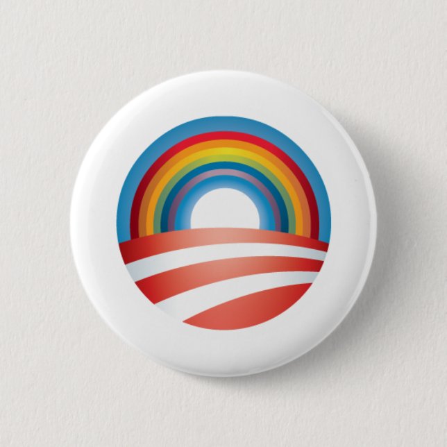 Badge Rond 5 Cm Obama LGBT (Devant)
