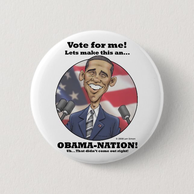 Badge Rond 5 Cm Obama-Nation (Devant)