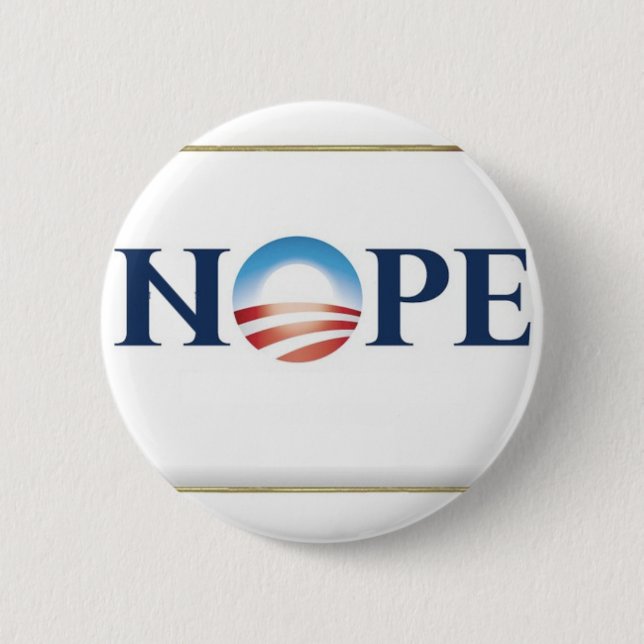 Badge Rond 5 Cm Obama Nope (Devant)