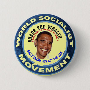 Badge Rond 5 Cm obama notre type, socialiste