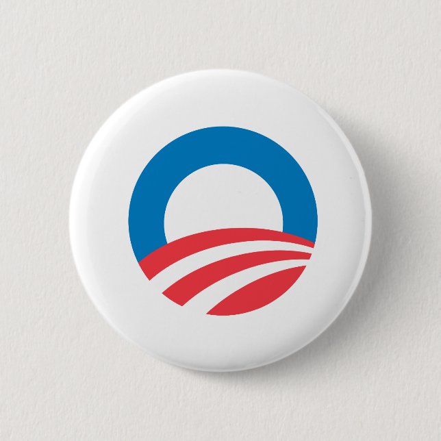 Badge Rond 5 Cm Obama O (Devant)