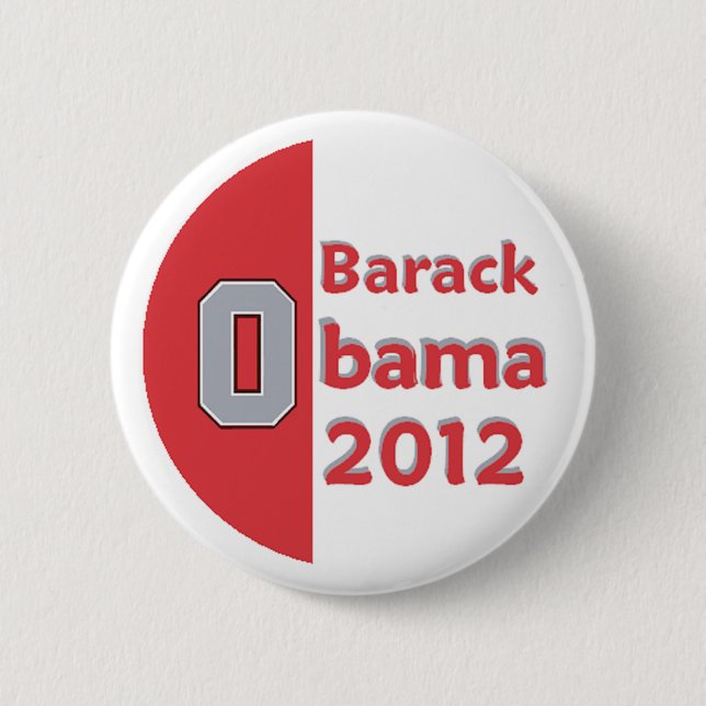 BADGE ROND 5 CM OBAMA OHIO (Devant)