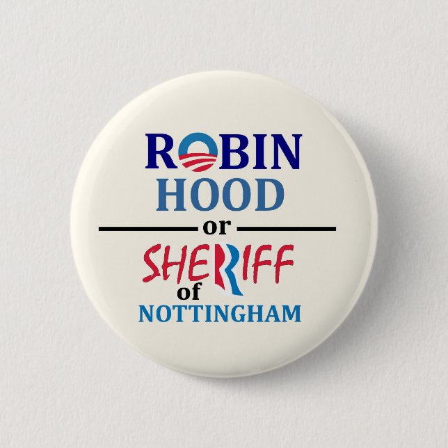 Badge Rond 5 Cm Obama ou Romney (Devant)