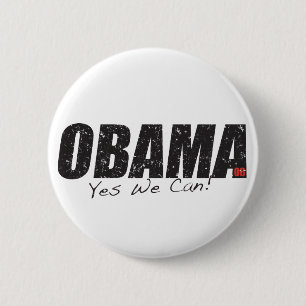 Badge Rond 5 Cm Obama "oui nous pouvons !" Bouton
