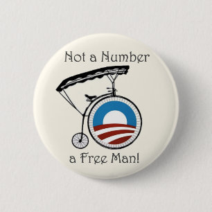 Badge Rond 5 Cm Obama pas un nombre