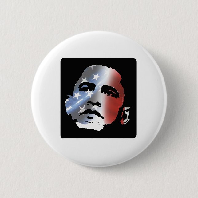 Badge Rond 5 Cm Obama Patriot (Devant)