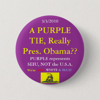 Badge Rond 5 Cm Obama porte le pourpre de SEIU