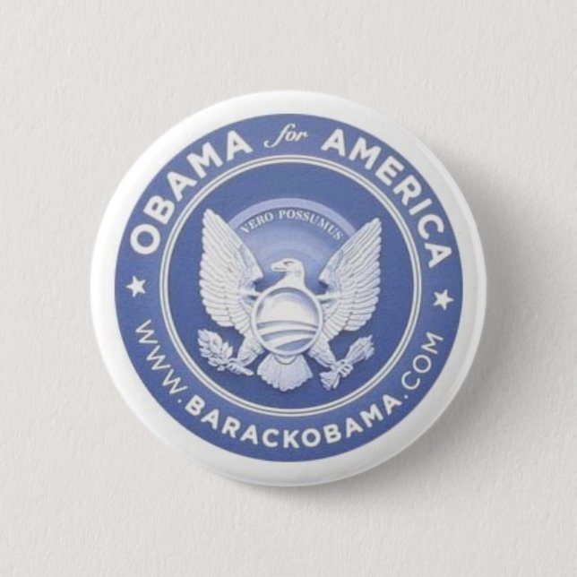 Badge Rond 5 Cm Obama pour l'Amérique (Devant)