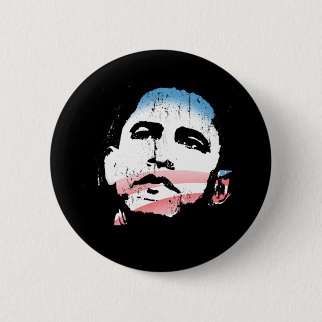 BADGE ROND 5 CM OBAMA POUR LE CHANGEMENT (Devant)