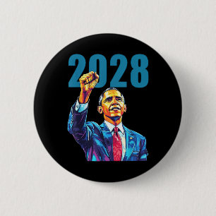 Badge Rond 5 Cm Obama Pour Le Président 2028 Obama 48ème Président