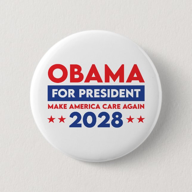 Badge Rond 5 Cm Obama pour le président 2028 redonne aux Etats-Uni (Devant)