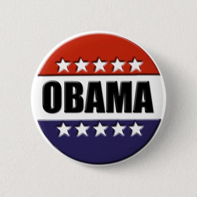 Badge Rond 5 Cm Obama pour le Président Button (Devant)