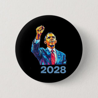 Badge Rond 5 Cm Obama Président Vintage 2028 Obama