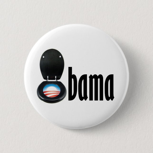 Badge Rond 5 Cm Obama (toilette) (Devant)