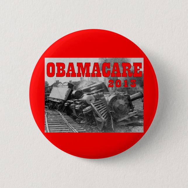 BADGE ROND 5 CM OBAMACARE (Devant)