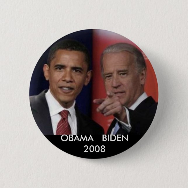 Badge Rond 5 Cm obamadebate, OBAMA   BIDEN2008 (Devant)