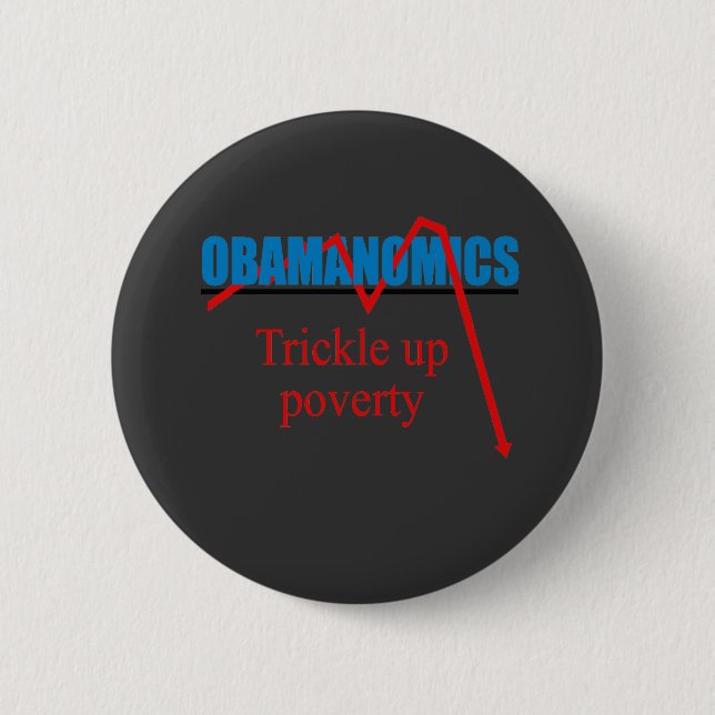 Badge Rond 5 Cm Obamanomics - Lutter contre la pauvreté (Devant)