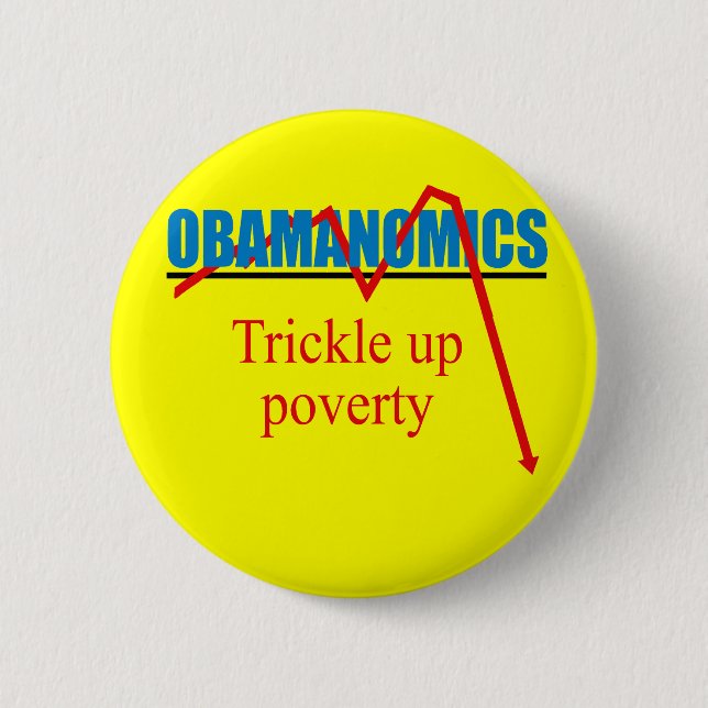 Badge Rond 5 Cm Obamanomics - Lutter contre la pauvreté (Devant)