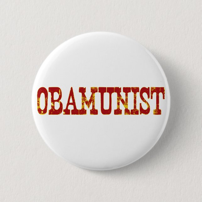 Badge Rond 5 Cm Obamunist (socialisme) (Devant)