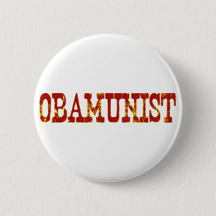 Badge Rond 5 Cm Obamunist (socialisme)