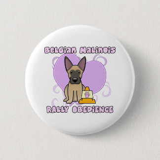 Badge Rond 5 Cm Obéissance de rassemblement de Malinois de Belge