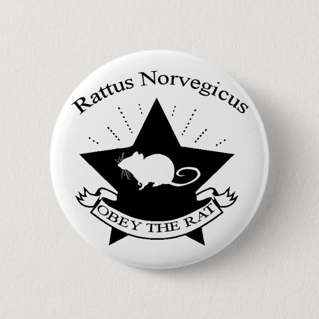Badge Rond 5 Cm Obéissez le bouton (Devant)