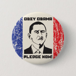 Badge Rond 5 Cm Obéissez le bouton d'Obama