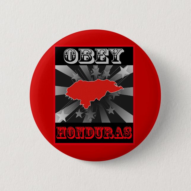 Badge Rond 5 Cm Obéissez le Honduras (Devant)
