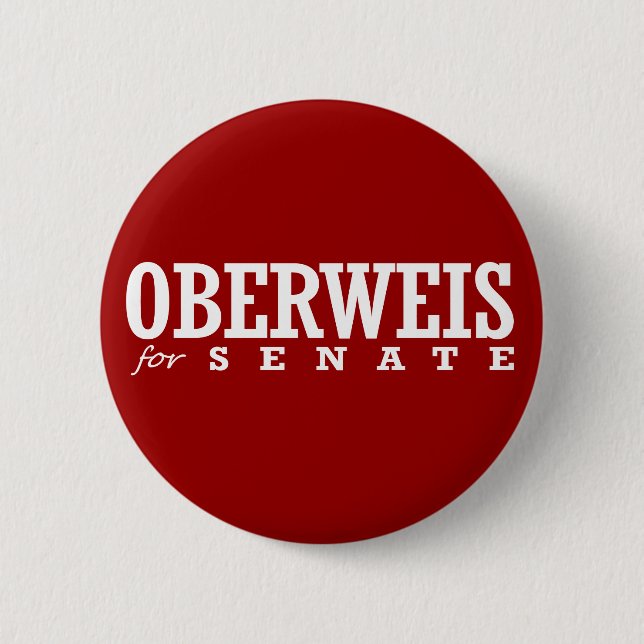 BADGE ROND 5 CM OBERWEIS POUR LE SÉNAT 2014 (Devant)