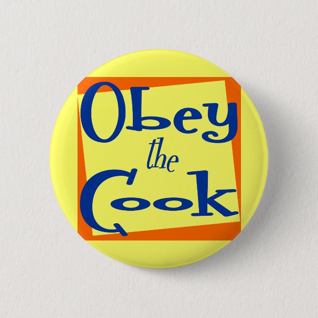 Badge Rond 5 Cm Obey Cook Kitchen dit : (Devant)