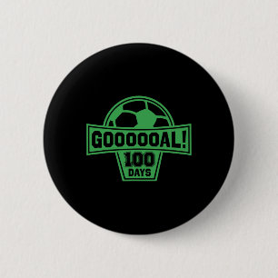 Badge Rond 5 Cm Objectif ! 100 jours d'école de football 100e jour