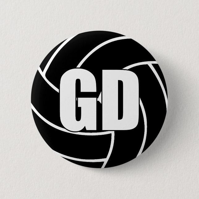 Badge Rond 5 Cm Objectif Netball Défense GD (Devant)