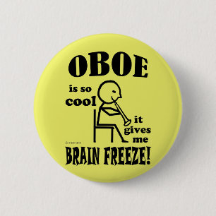 Badge Rond 5 Cm Oboe, Gel du cerveau