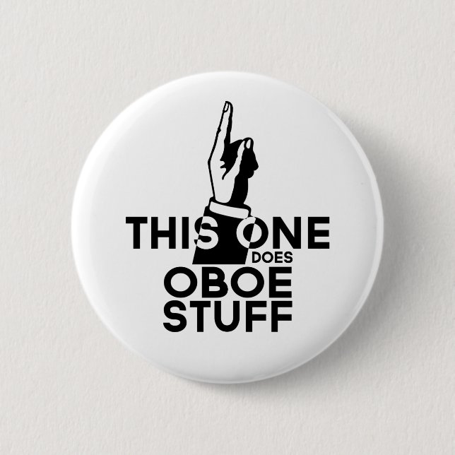 Badge Rond 5 Cm Oboe Stuff - Funny Oboe Music (Devant)