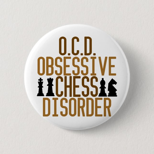 Badge Rond 5 Cm Obsessed with Chess (Devant)