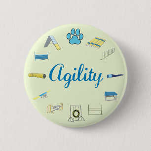 Badge Rond 5 Cm Obstacles d'agilité