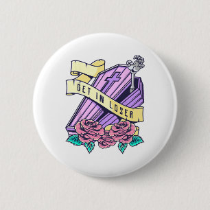 Badge Rond 5 Cm Obtenez Dans Loser Coffin Pastel Goth Kawaii Hallo