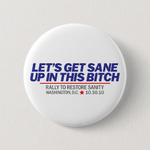 Badge Rond 5 Cm Obtenez le bleu raisonnable
