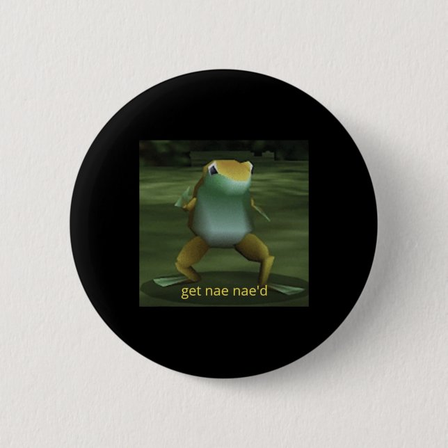 Badge Rond 5 Cm Obtenez Nae Nae'd Dancing Frog Meme (Devant)