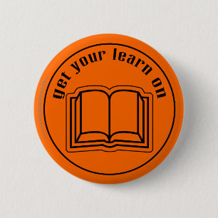 Badge Rond 5 Cm Obtenez votre apprennent sur le livre d'école