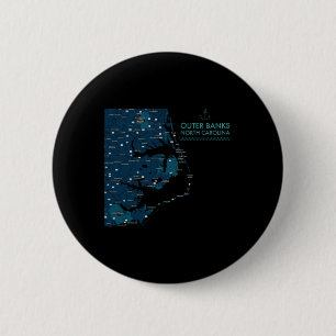 Badge Rond 5 Cm Obx Nc Outer Banks Carte Duck Corolla Beach Vacanc