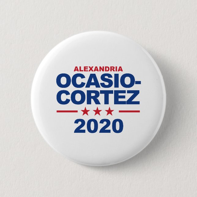 Badge Rond 5 Cm Ocasio-Cortez 2020 (Devant)