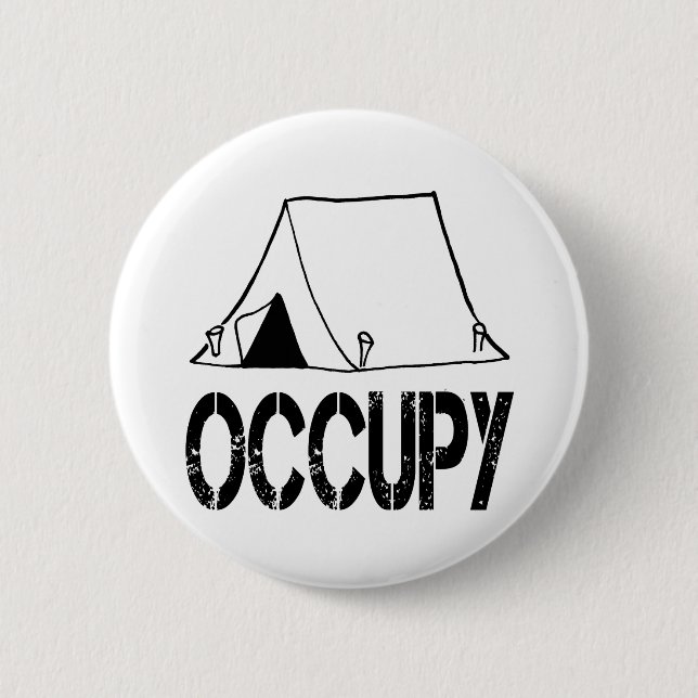 Badge Rond 5 Cm Occupez (Devant)