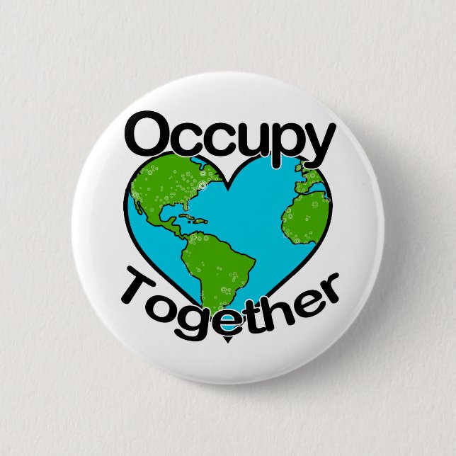 Badge Rond 5 Cm Occupez ensemble (Devant)