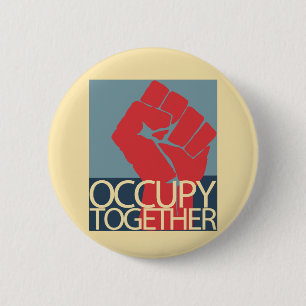 Badge Rond 5 Cm Occupez ensemble l'art de protestation occupent