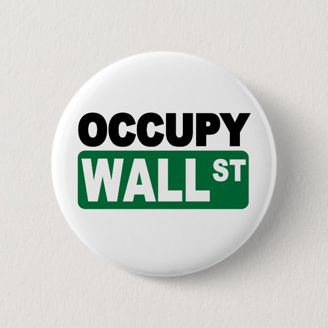 Badge Rond 5 Cm Occupez Wall Street (Devant)