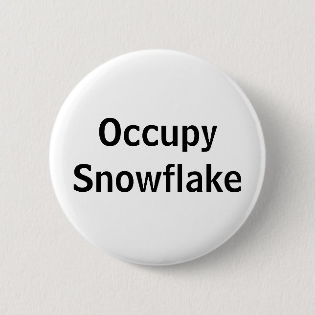 Badge Rond 5 Cm Occupy Snowflake (Devant)